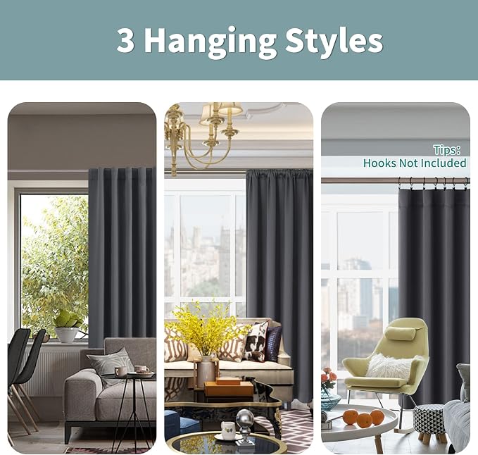 BGment 40 Inch Thermal Blackout Curtains - Image 3