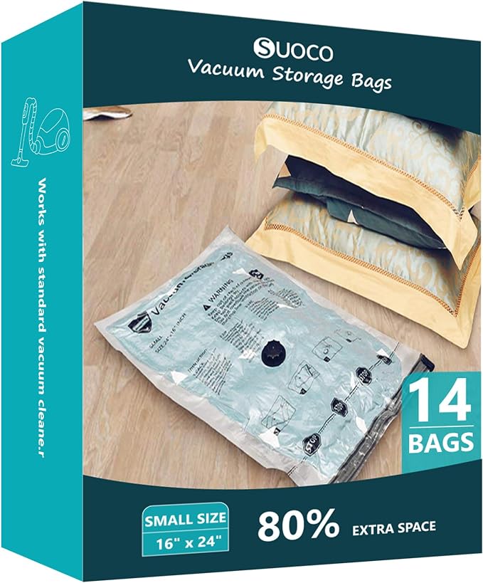 Vacuum Storage Bags, Compression Packing Space Saver Seal Bags by SUOCO