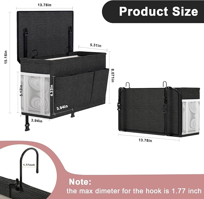 Bedside Caddy Storage Organizer - Image 4