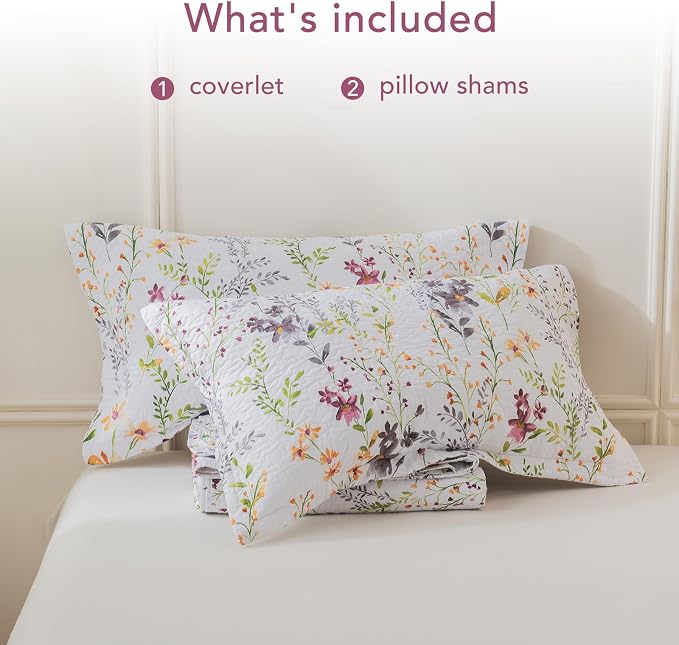 Lady Ann 100% Cotton Quilt Sets Queen, Vintage Coverlet Ultra Soft Bedspread Set - Image 2