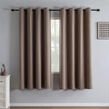 IGEMAEVE Blackout Curtains for Bedroom Grommets Khaki 52" W x 72" L | Living by IGEMAEVE