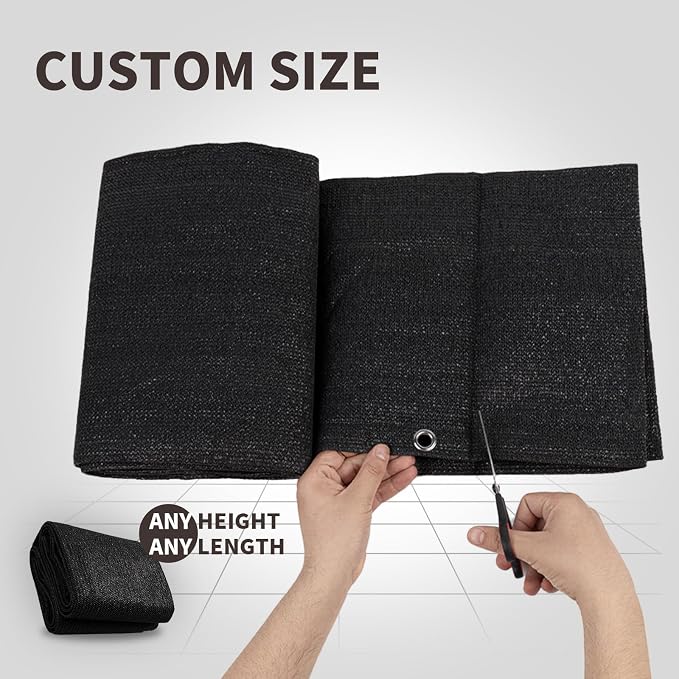 LOVE STORY Custom Size 3.3' x 13' Balcony Privacy Screen Cover, 95% UV Block - Image 2
