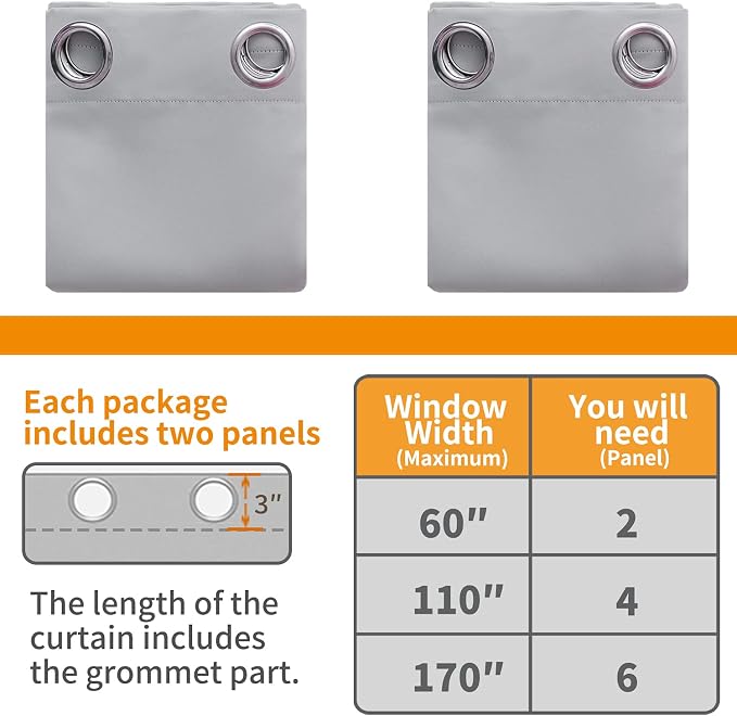 YoungsTex 100% Blackout Curtains 84 Inch Length, Thermal Insulated Drapes - Image 6