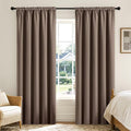 CUCRAF Khaki Blackout Curtains 84 inch Length 2 Panels Set, Rod Pocket Room by CUCRAF