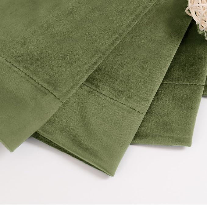 BGment Blackout Velvet Curtains, 52 x 108 Inch, Sage Green | Soft, Room - Image 6