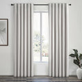 Topfinel 84 Inch Longth 40 Inch Wide 100% Blackout Linen Curtains 2 Panels Set by Topfinel