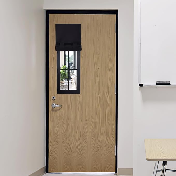 RYB HOME Classroom Door Window Cover Lockdown Shades Blackout, No Drill | by RYBHOME