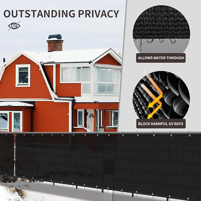 LOVE STORY Custom Size 3'x42' Balcony Privacy Screen Cover, 95% UV Block - Image 4