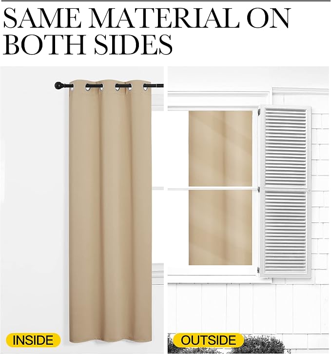 NICETOWN Room Darkening Draperies Window Curtain Panels, Thermal Insulated - Image 4
