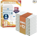 TAILI 12 Pack Vacuum Storage Bags, Jumbo Size, Cream | Vacuum Seal Bags by TAILI