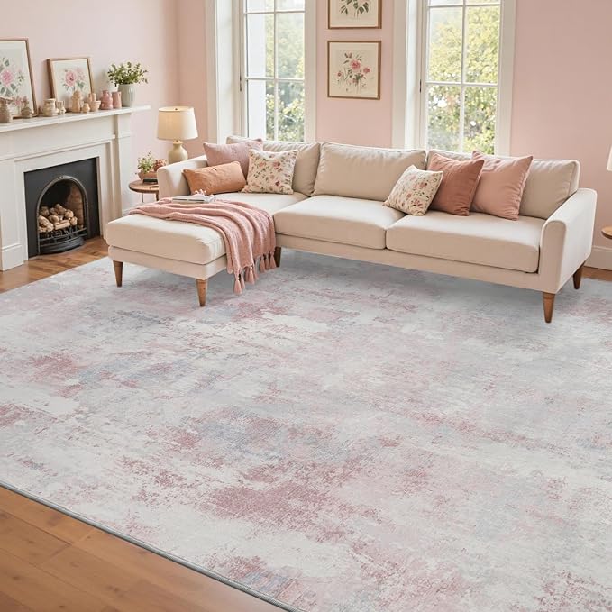 8x10 Ft Large Area Rugs for Living Room, Soft Non-Slip Washable Rugs Modern by Cuzwlovita