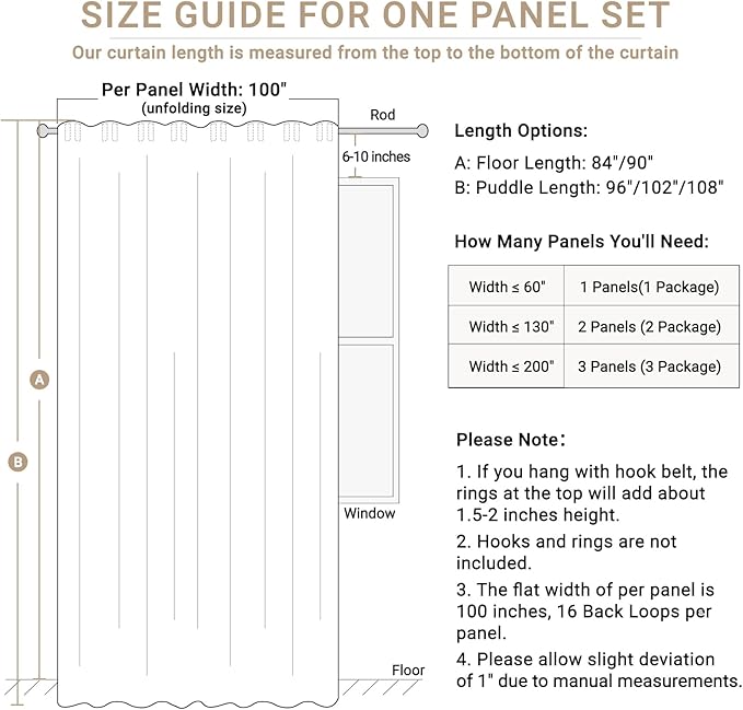 Linen Textured Total Blackout Sliding Door Curtains 90 Inches Long, Blush Pink - Image 7
