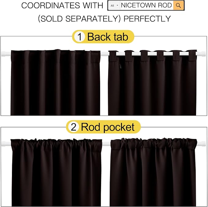 NICETOWN Living Room Darkening Curtains - Image 3