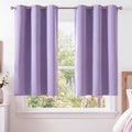 NICETOWN Lavender Purple Room Darkening Curtains 45 Inches Long 2 Panels by NICETOWN