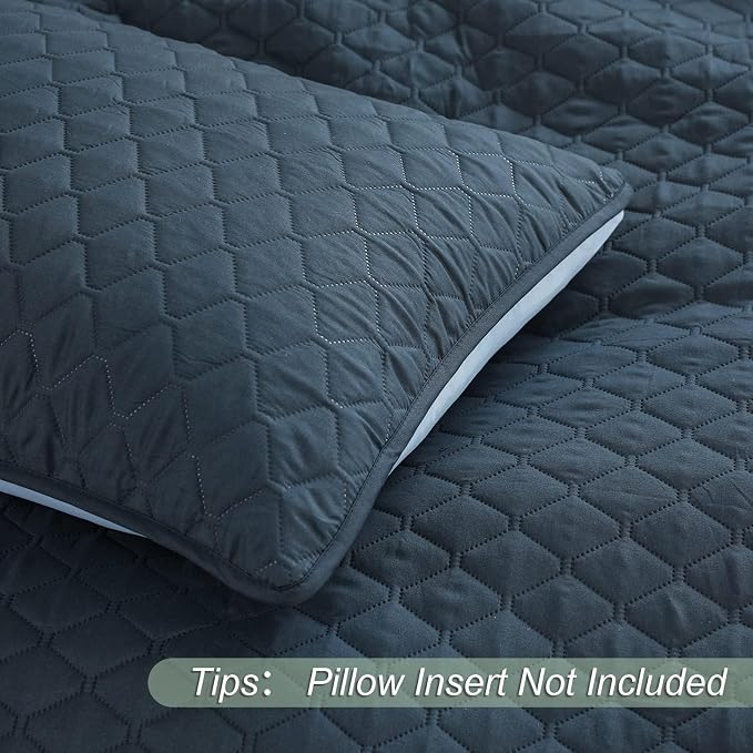 Exclusivo Mezcla Reversible California King Quilt Set, Soft Microfiber - Image 5