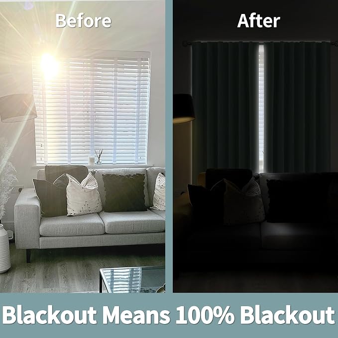 BGment Blackout Curtains with Thermal Insulation Liner Curtains 90 Inches Long - Image 5