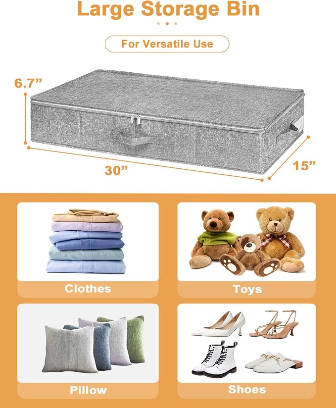 punemi 6.7 in High Under Bed Storage Container - Image 5