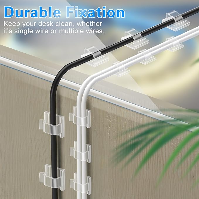 120PCS XHF Adhesive Cable Wire Clips Clear, Outdoor Christmas Light Clips - Image 7