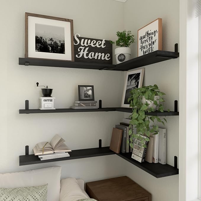 Wood Floating Shelves Set of 6, 24 inch Long Floating Shelves - Image 5
