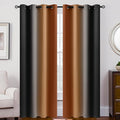 SimpleHome Ombre Burnt Orange and Black Room Darkening Curtains 84 inches | by SimpleHome