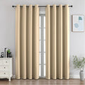 CUCRAF Light Beige Blackout Curtains 108 inch Length, Thermal Insulated Room by CUCRAF