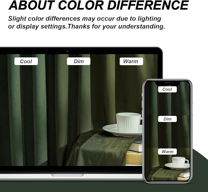 Hunter Green Velvet Pleated Blackout Curtains 108 Inches Long Room Darkening - Image 7