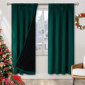 BGment Christmas Green 100% Blackout Curtains by BGment