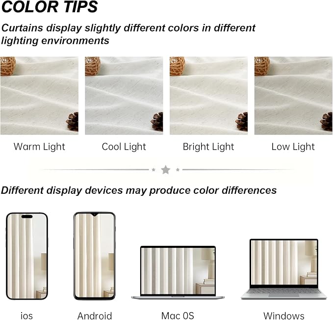 105 inch Long Natural Pinch Pleated 100% Blackout Curtains, Luxury Linen - Image 9