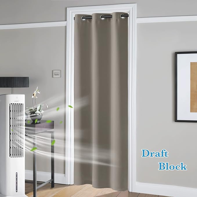 RYB HOME Temporary Doorway Curtains Blackout Privacy Room Divider Curtains | - Image 3