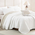 CozyTide Oversized King Bedspread 128"x120", Stone-Washed Cotton White by CozyTideComforterSet