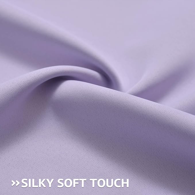 COSVIYA Grommet Room Darkening Lilac Curtains 84 inch Long - Image 6