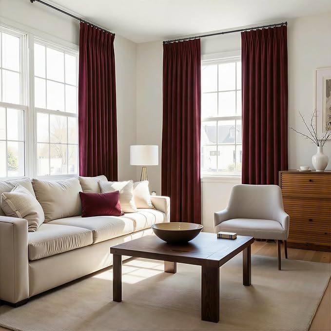 90 Inch Long Dark Purple Velvet Curtains 2 Panels Luxury Elegant Home - Image 5