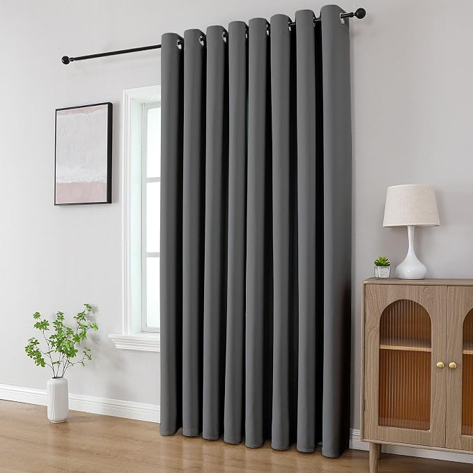 CUCRAF Light Grey Blackout Curtains 84 inch Length 2 Panels Set, Room Darkening - Image 8