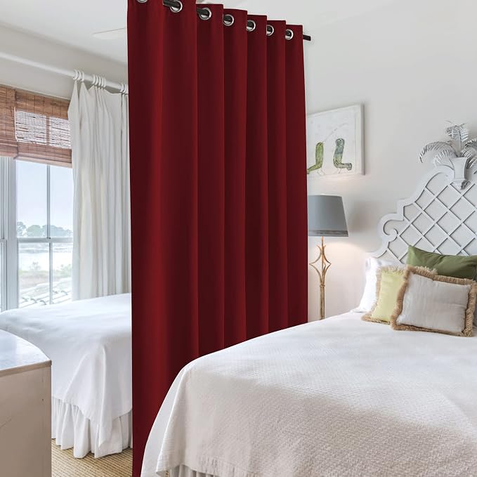 RYB HOME Privacy Curtain for Sliding Glass Door Locker Room Basement Closet | - Image 4