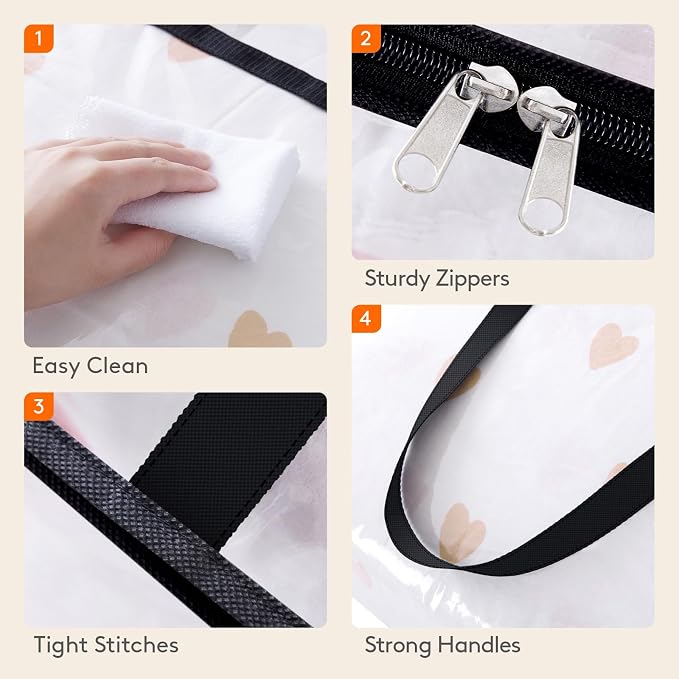 Lifewit 4 Pack Clear Clothes Storage Bags, 60L Plastic Blanket Storage Bag - Image 7