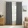 Grey Pinch Pleat Curtains & Drapes 150 Inches Long 2 Panels Set, Privacy by KEQIAOSUOCAI