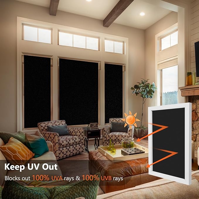 Kromapolis Blackout Film, Total Privacy & Room Darkening, 23.6'' x 118.1'' | - Image 4