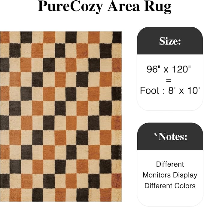 Soft Shag Rug 8x10 Living Room High Pile Non-Slip Fluffy Carpet | Machine - Image 2