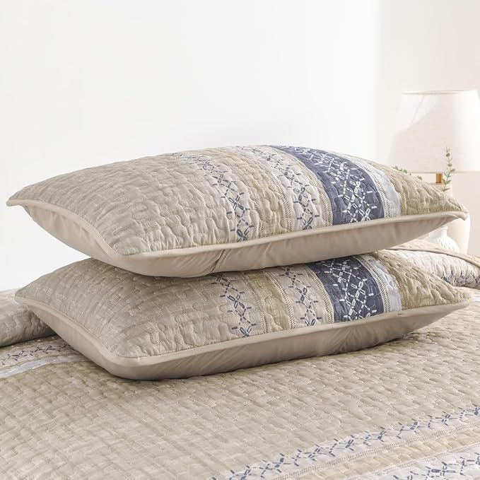 Cottolester Queen Quilt Bedding Set, All Seasons Microfiber Boho Quilt Set - Image 9