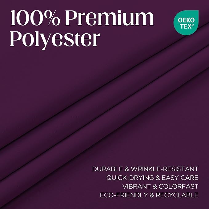 CUCRAF Purple Blackout Curtains 96 inch Length 2 Panels Set, Room Darkening - Image 3