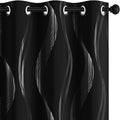 Deconovo Curtains for Living Room, Pattern Blackout Curtains 95 Inches Long | by Unknown