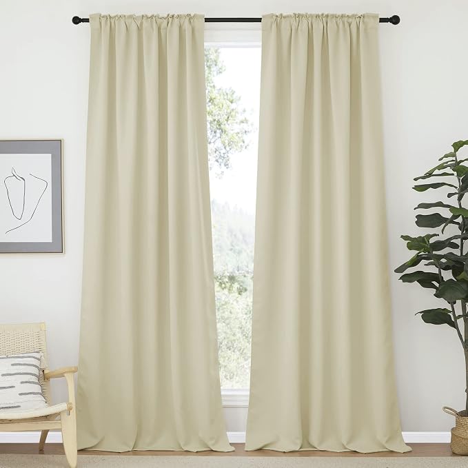 NICETOWN Living Room Blackout Curtains 95 inches Long, Window Treatment Room - Image 2