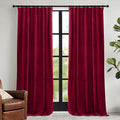 RYB HOME Red Velvet Blackout Curtains 90 inches by RYBHOME