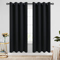 COSVIYA Grommet Blackout Room Darkening Black Curtains 72 inch Length | Thick by COSVIYA