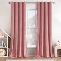 MIULEE Velvet Curtains Blush Pink 52 x 90 Inch Length Set of 2 | Grommet Drapes by MIULEE