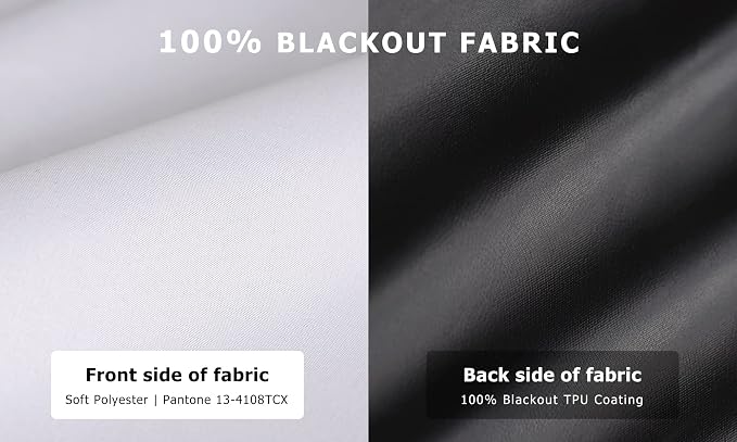 LazBlinds 100% Blackout Door Curtain, 1 Panel | No tools No Drill Cordless - Image 2
