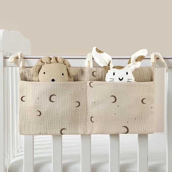 Lily Brown Cribs Storage Bag Baby Bedside Hanging Storage Bag - Image 5