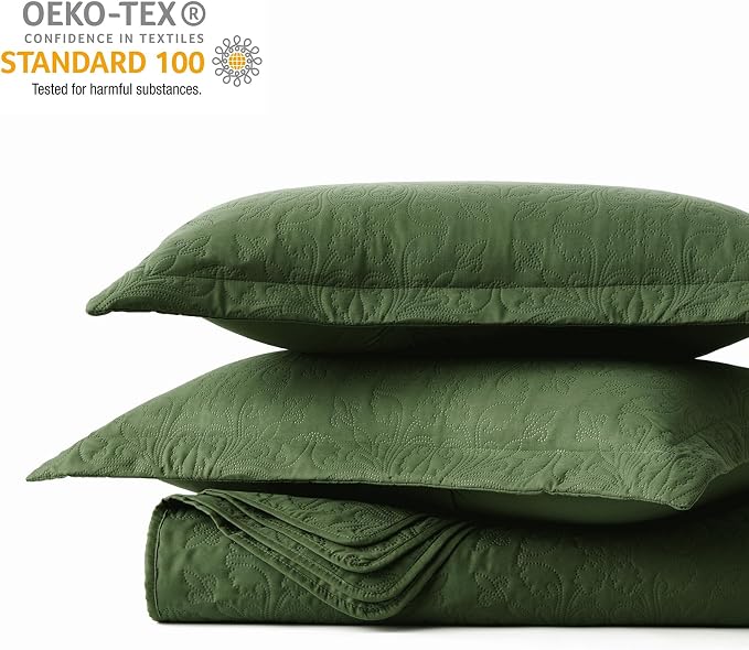Hansleep Olive Green Quilt King Size - Image 5