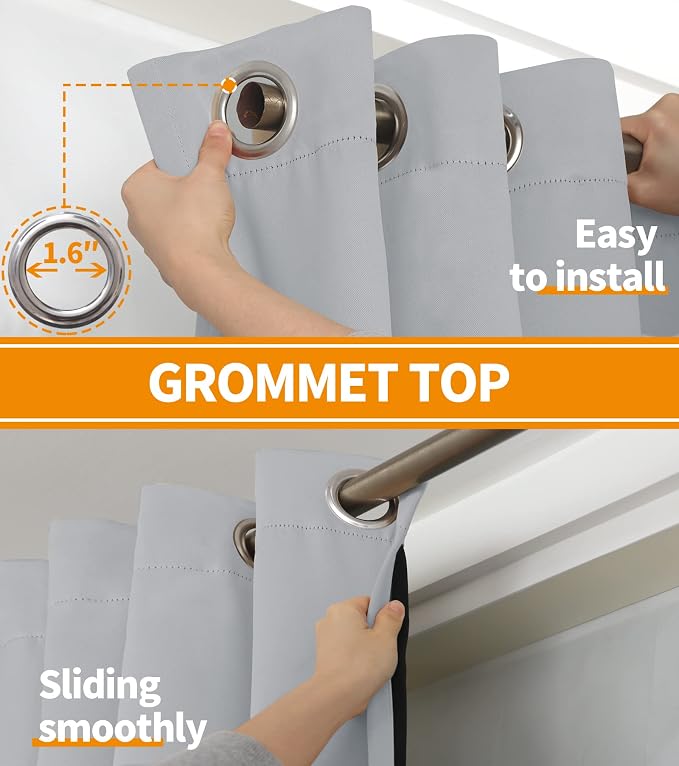 YoungsTex 100% Blackout Curtains 84 Inch Length, Thermal Insulated Drapes - Image 4