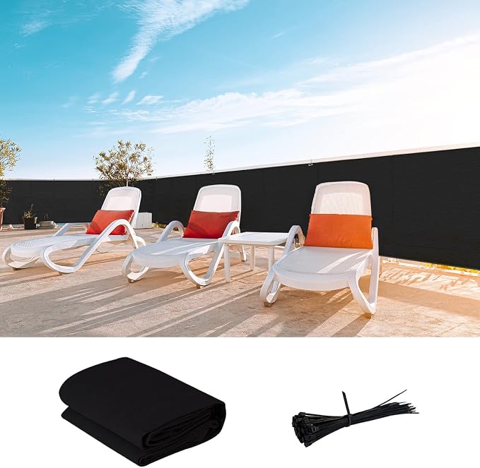 LOVE STORY Custom Size 3'x40' Balcony Privacy Screen Cover, 95% UV Block by LOVESTORY